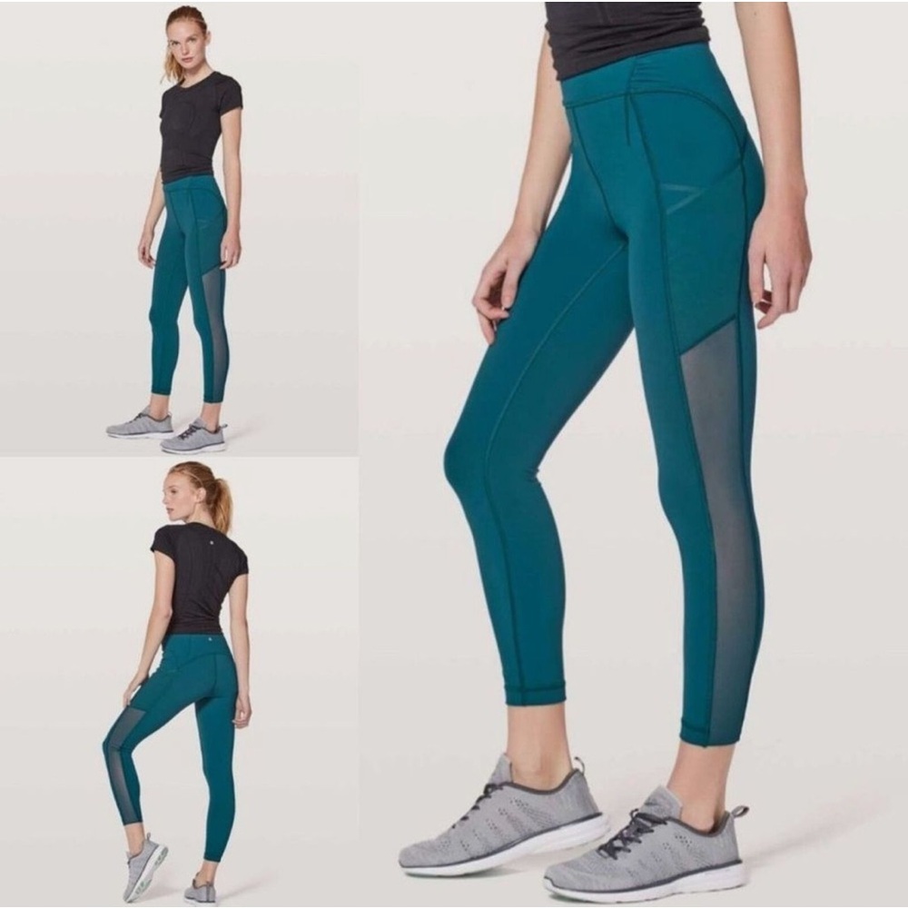 Lululemon Double Day Tight Legging 28” Uniform Blue Luxtreme Small Flaw Sz 8